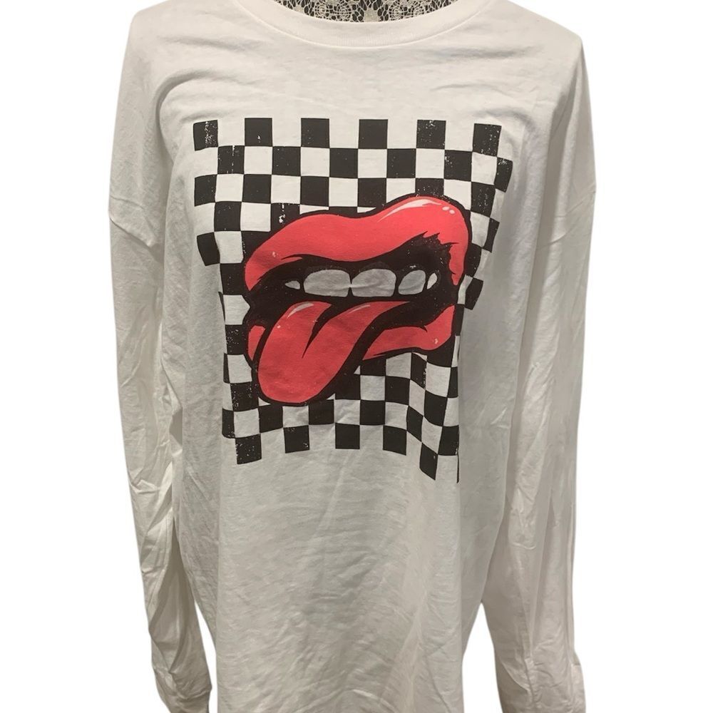 Kill Brand White Long Sleeve Tee with Red Graphic